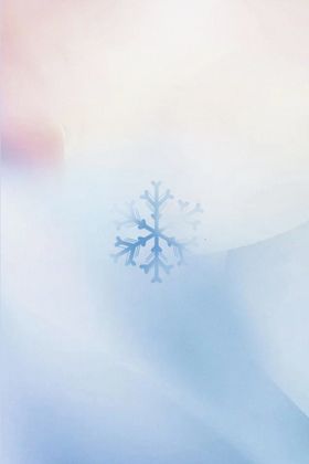 小雪雪花蓝色渐变海报