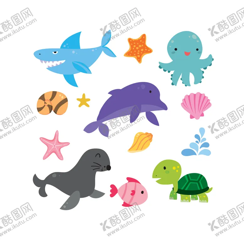 编号：06374109202332539270【酷图网】源文件下载-海洋生物 