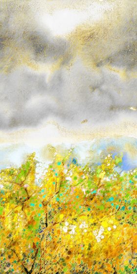 水彩油画玄关装饰画