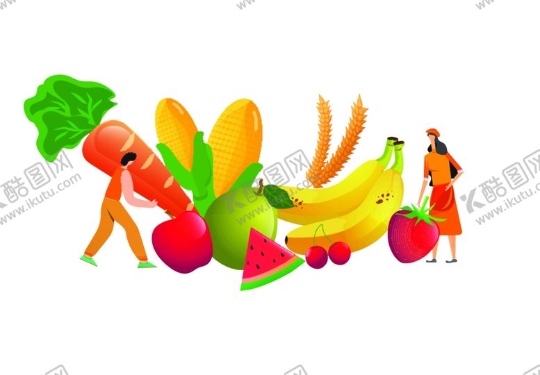 编号：51195909271905354372【酷图网】源文件下载-水果漫画