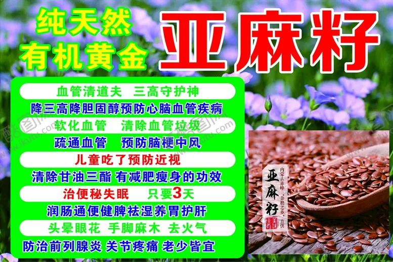 编号：59624910251852131440【酷图网】源文件下载-亚麻籽