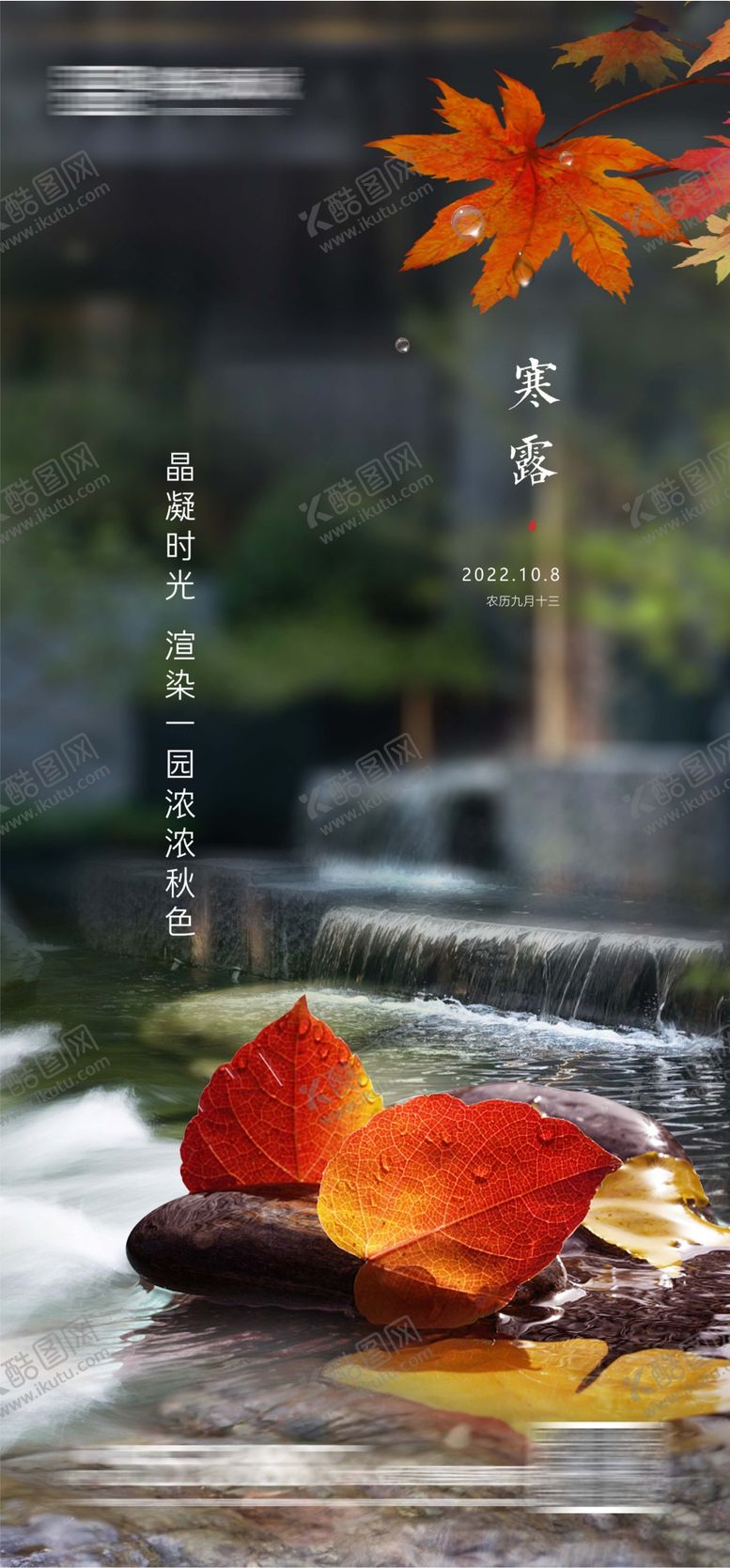 编号：91083011240036515712【酷图网】源文件下载-地产寒露节气海报