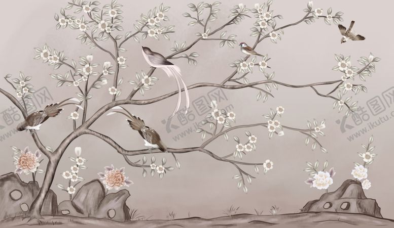 编号：80228509270705271406【酷图网】源文件下载-中式花鸟