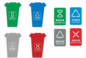 最新垃圾分类图标