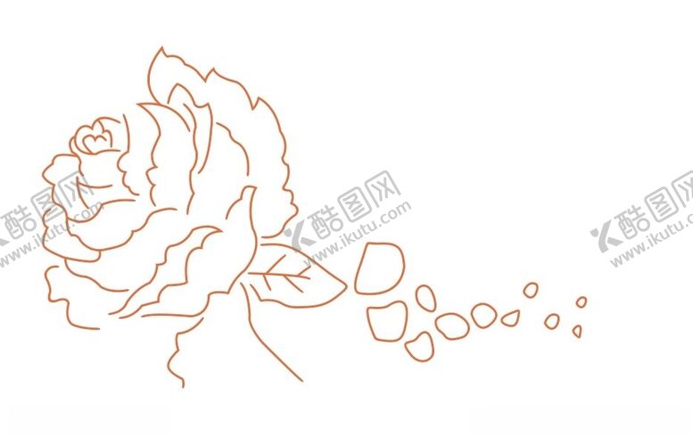 编号：50357502201331422321【酷图网】源文件下载-玫瑰花线条