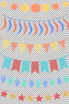 生日聚会彩带彩旗吊旗