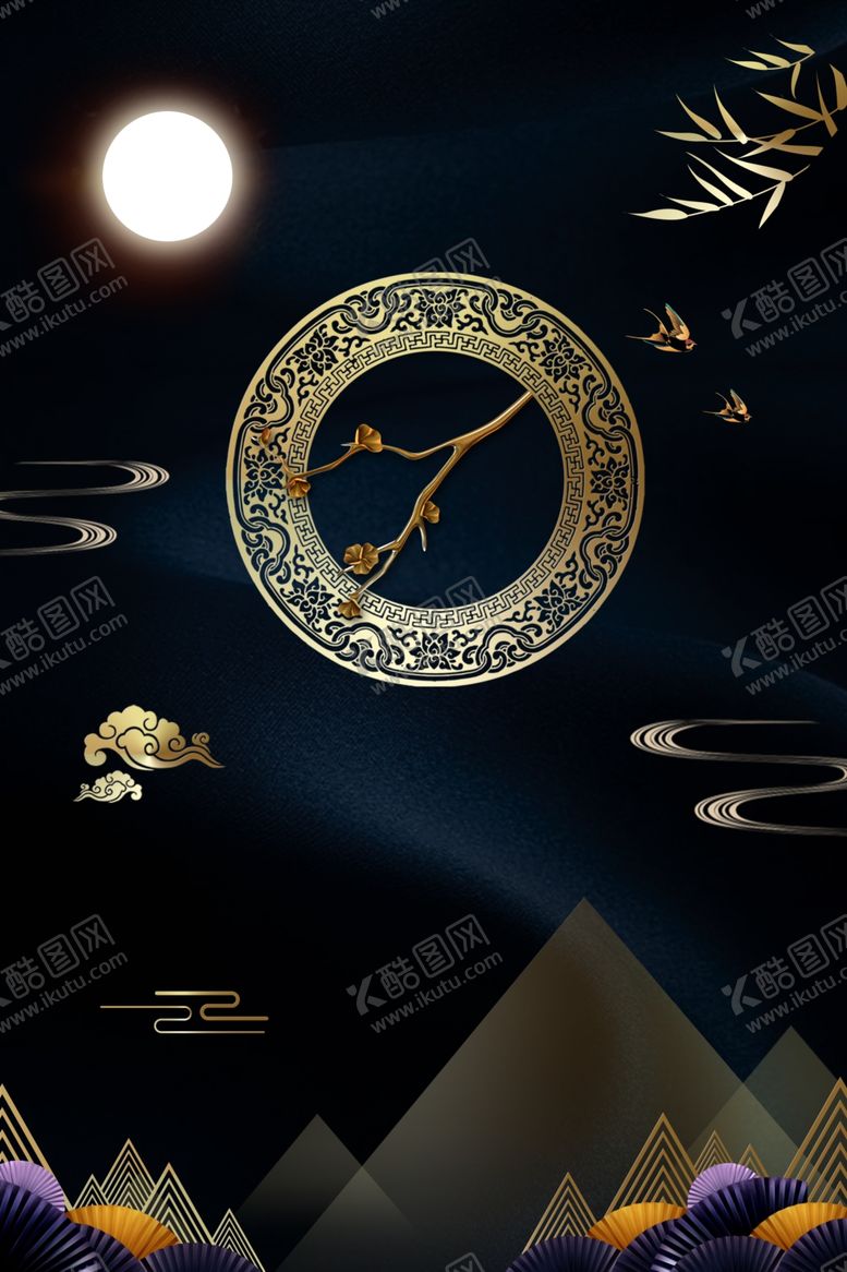 编号：15846810240854208695【酷图网】源文件下载-新中式底纹背景