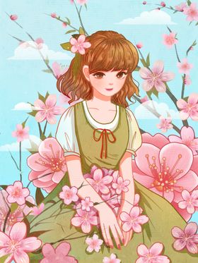 樱花浪漫唯美清新女孩