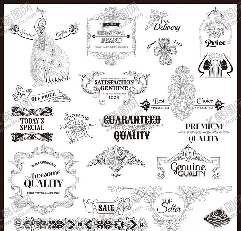 编号：39971411010520182830【酷图网】源文件下载-古式花纹韩式花纹外国花纹