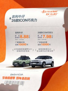 牛仔 ICON 车型卷轴海报