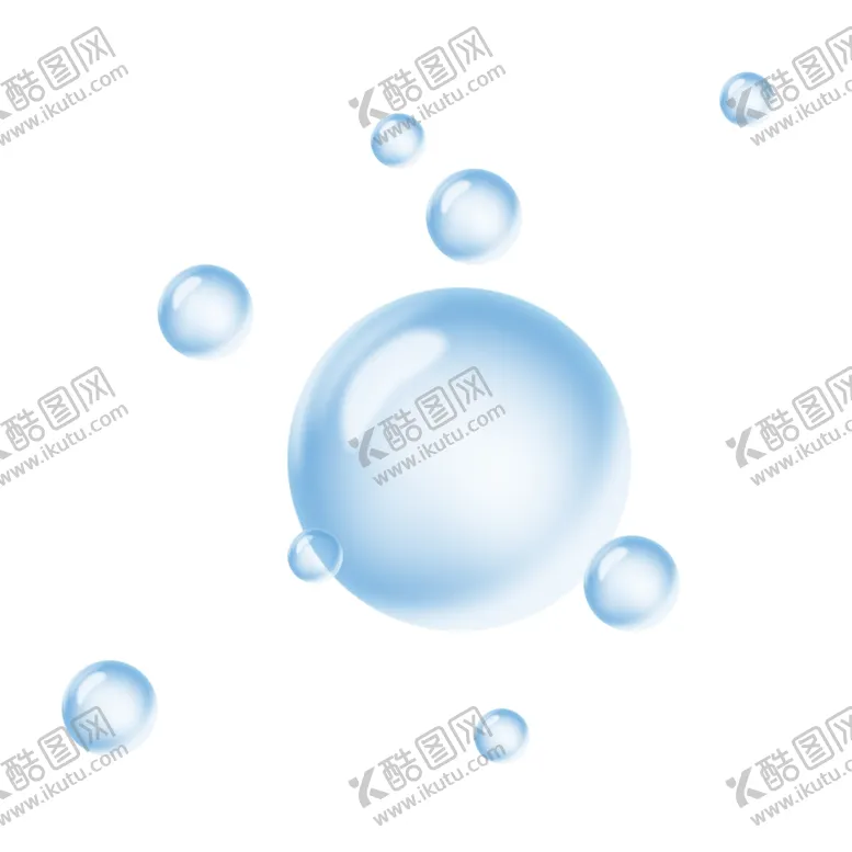 编号：59027407020329242397【酷图网】源文件下载-蓝色气泡元素
