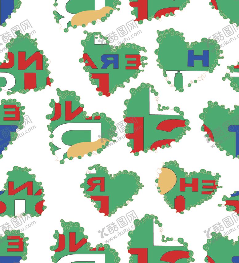 编号：12998704131217562044【酷图网】源文件下载-多彩字母图案背景纹理