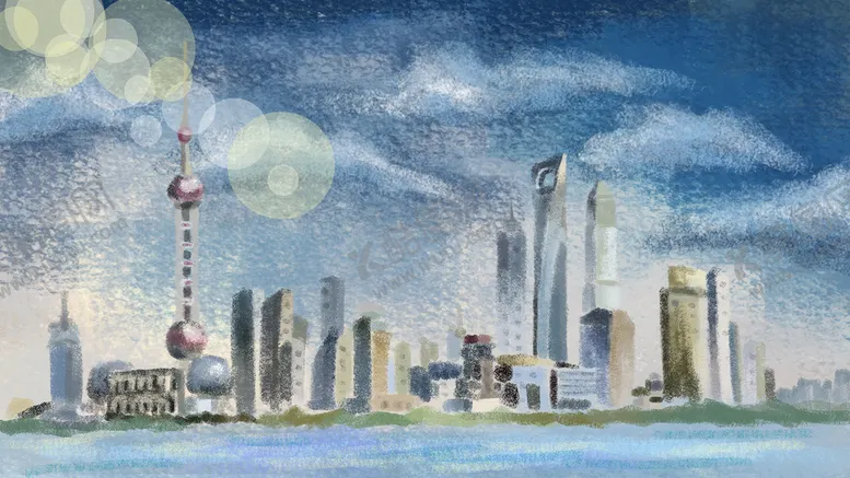 编号：40783110021240246352【酷图网】源文件下载-上海外滩插画