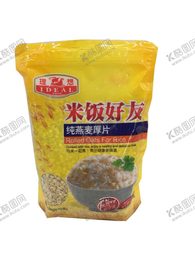 编号：65668906290807094581【酷图网】源文件下载-理想米饭好友纯燕麦厚片700g