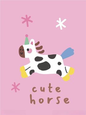 可爱小马插画
