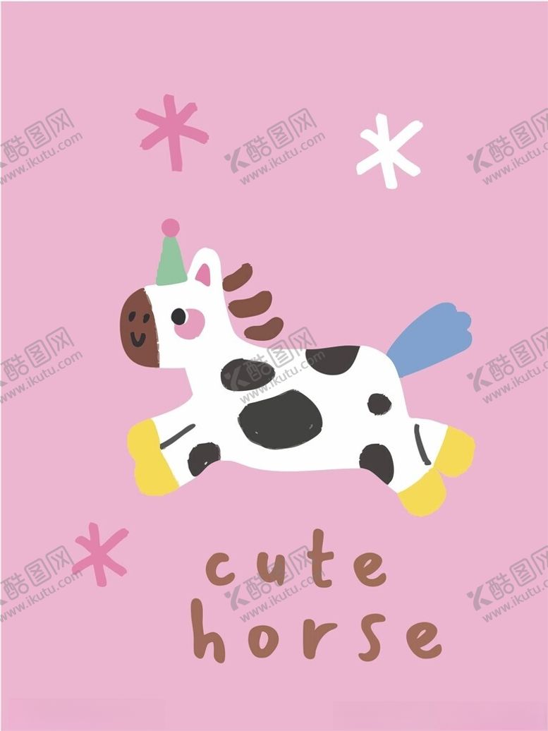 编号：87689404040457311961【酷图网】源文件下载-可爱小马插画