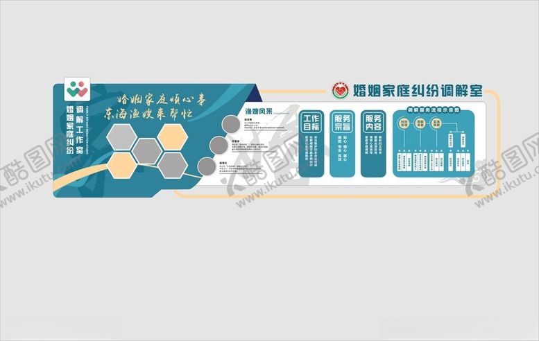编号：10823702062144512828【酷图网】源文件下载-婚姻家庭服务文化墙
