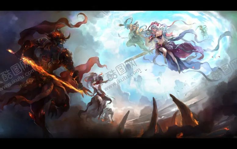 编号：26624506280743409109【酷图网】源文件下载-大气仙侠魔幻场景插画