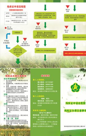残疾证申请流程图办理注意事项