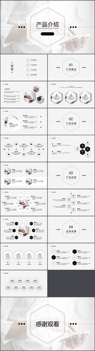 白色简约风产品介绍PPT