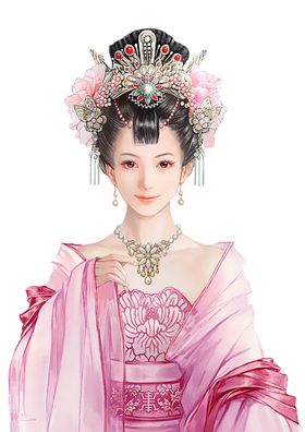 古装帅哥美女插画图片典人风手绘汉服