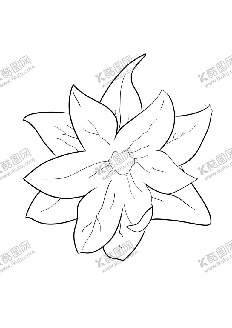 编号：55859805190024489717【酷图网】源文件下载-手绘花手绘花线线稿