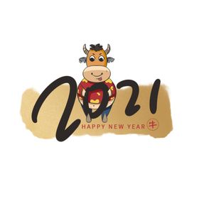 春节动漫牛形象