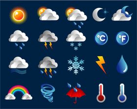 编号：48253109241958110169【酷图网】源文件下载-天气预报图标图片
