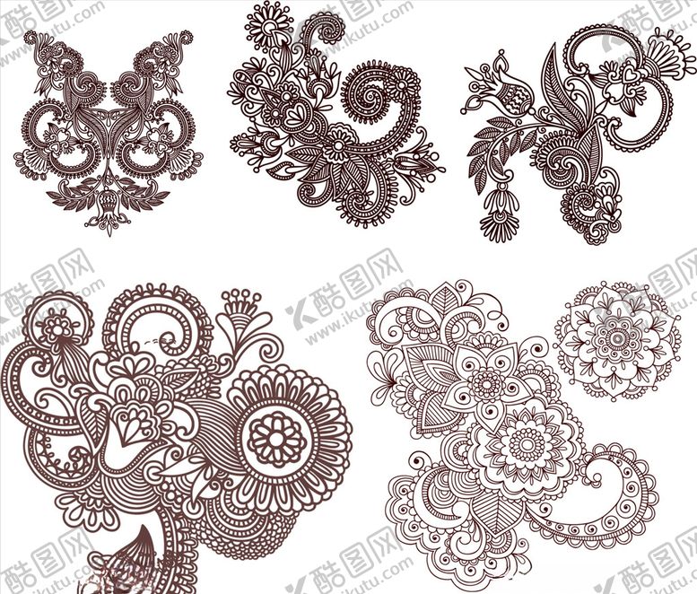 编号：45410009270119178292【酷图网】源文件下载-时尚手绘花纹