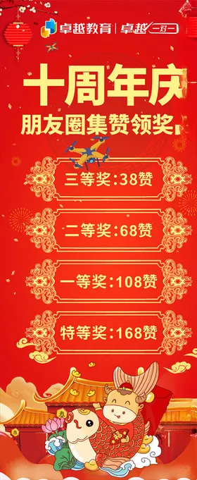10周年庆新年促销展架