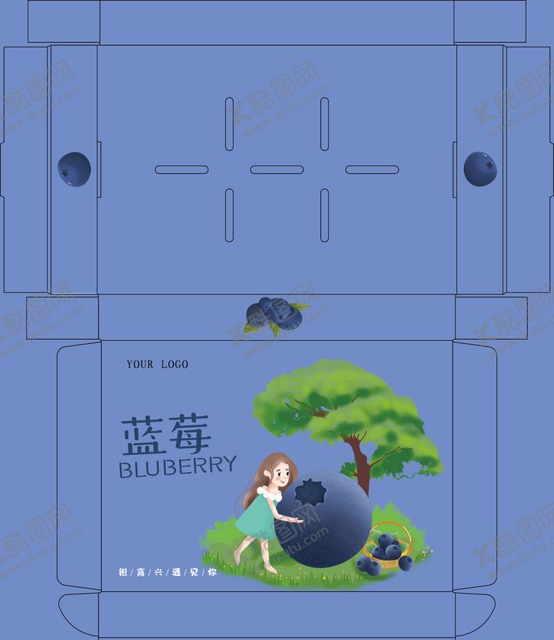 编号：23320302060133105265【酷图网】源文件下载-蓝莓盒
