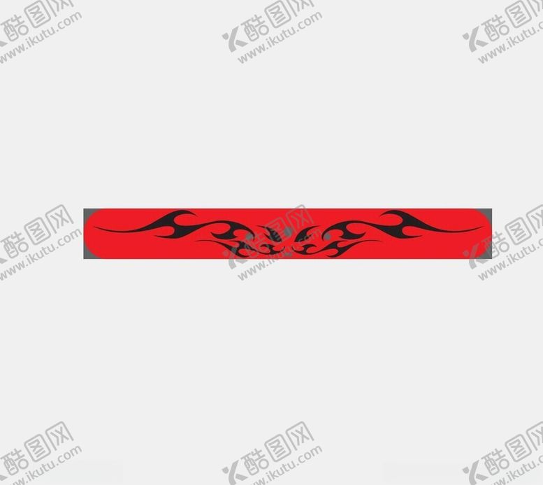 编号：82645901280939009985【酷图网】源文件下载-贴纸龙纹图腾红色挖孔