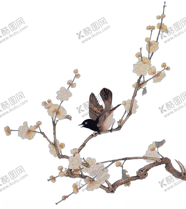 编号：54841904121242358934【酷图网】源文件下载-工笔画中国风花鸟png素材