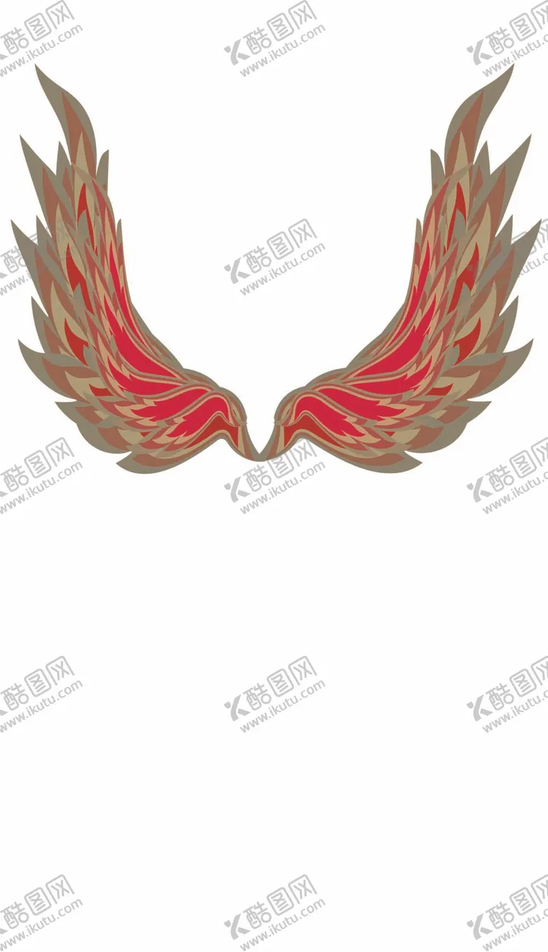 编号：02753409291655231765【酷图网】源文件下载-翅膀火焰羽毛火翼矢量元素