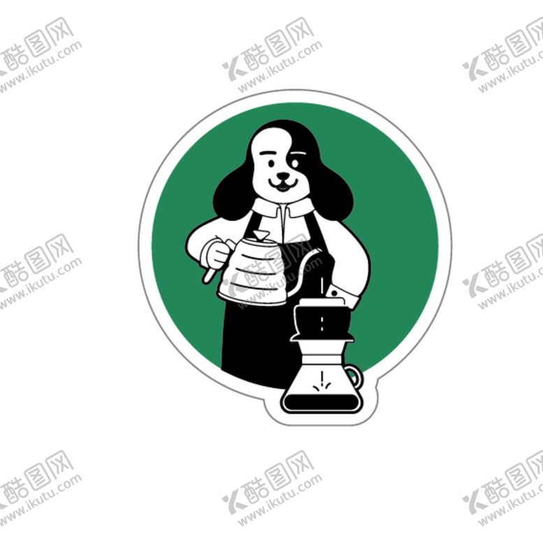 编号：92374809131955543041【酷图网】源文件下载-倒咖啡的小狗