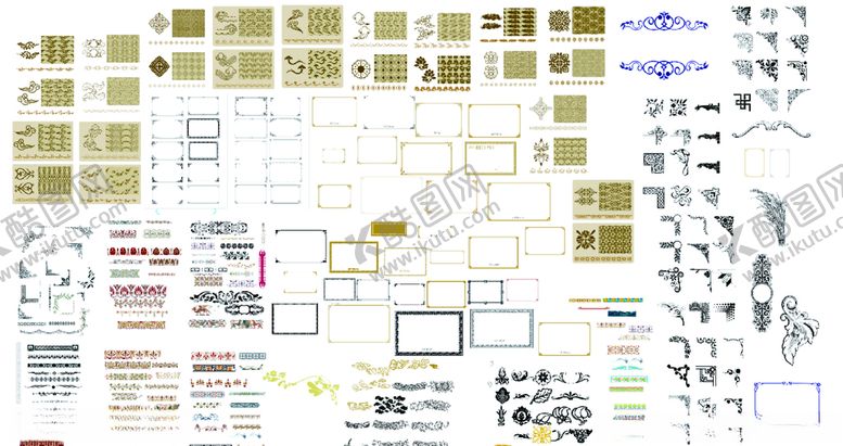 编号：79737206300223102568【酷图网】源文件下载-设计特好用的花边花纹边框素材