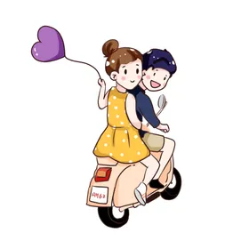 情侣恋爱卡通最美照