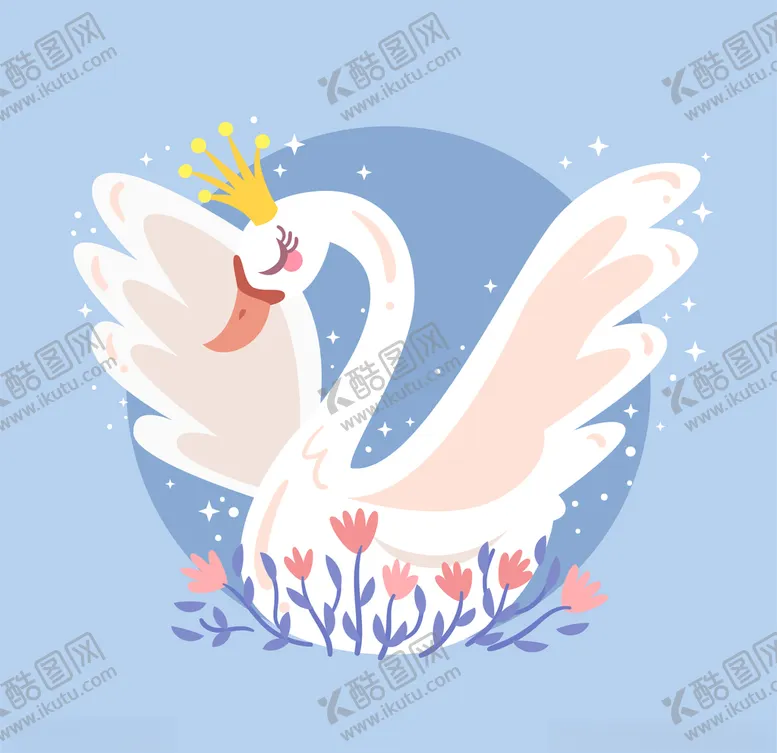 编号：72343907061803562389【酷图网】源文件下载-手绘矢量天鹅