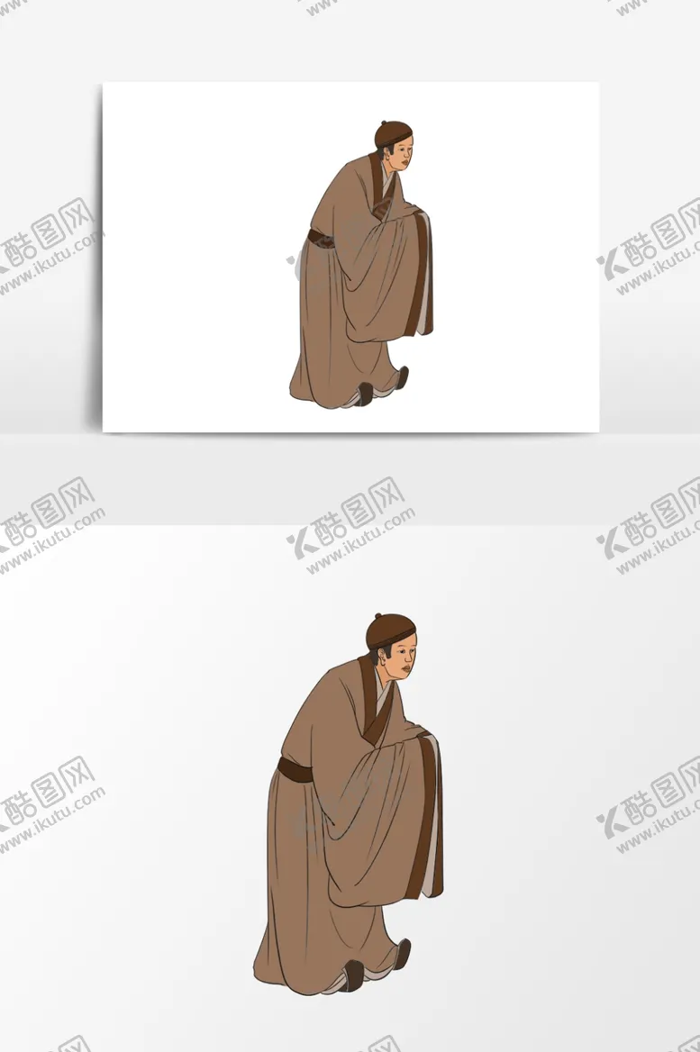 编号：30509807021319047710【酷图网】源文件下载-淡彩国画人物