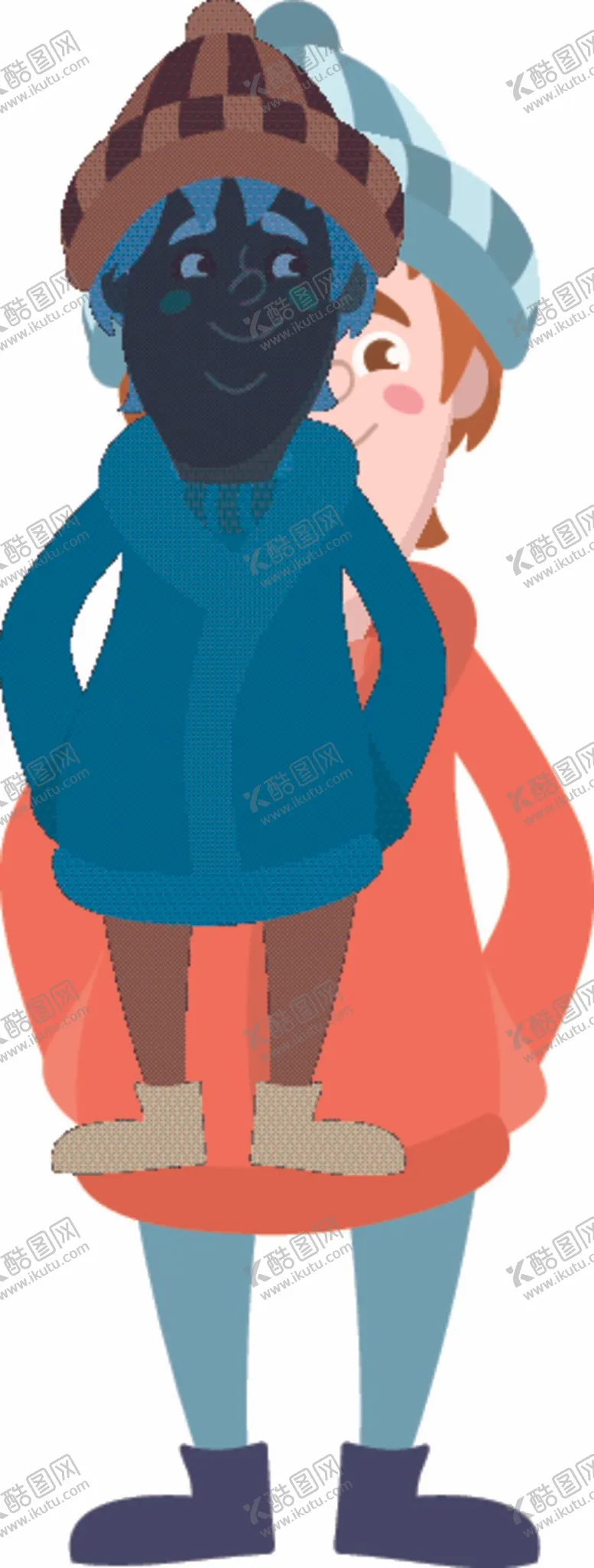 编号：74702011012154303781【酷图网】源文件下载-装冬装的儿童