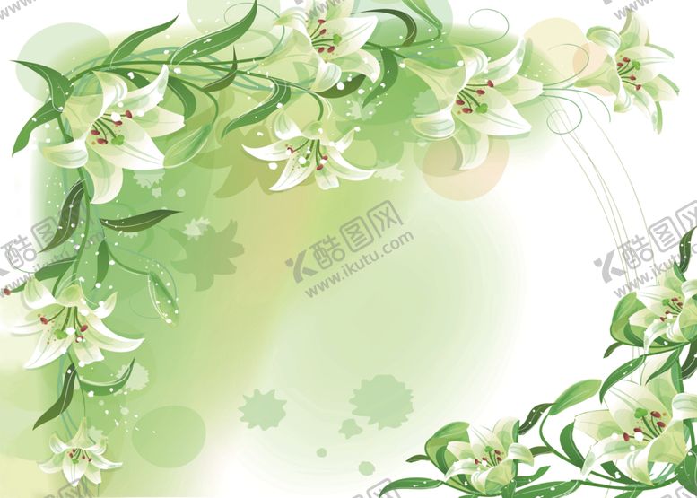 编号：31652305120803261893【酷图网】源文件下载-水仙花花环绿色花环