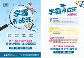 学霸养成班培训活动宣传海报素材