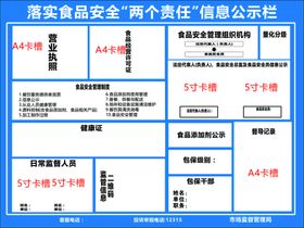 落实食品安全两个责任信息公示栏