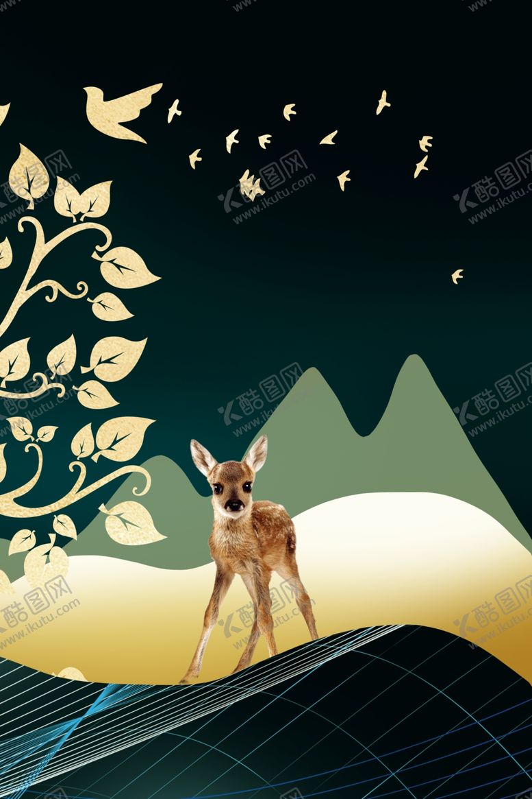 编号：70519605141512172547【酷图网】源文件下载-创意国潮装饰画图片