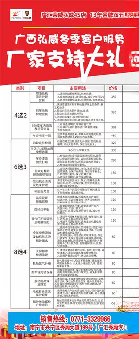 洗车展架 汽车服务 优惠大礼包