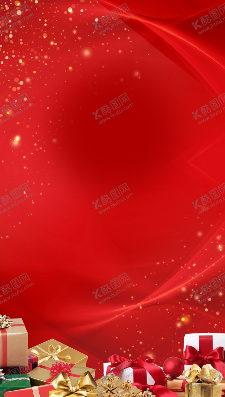 编号：19225104250129504685【酷图网】源文件下载-红色背景下的缤纷礼物