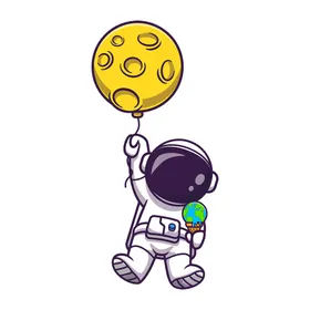 宇航员矢量图可爱宙人