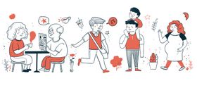 简笔画家庭人物