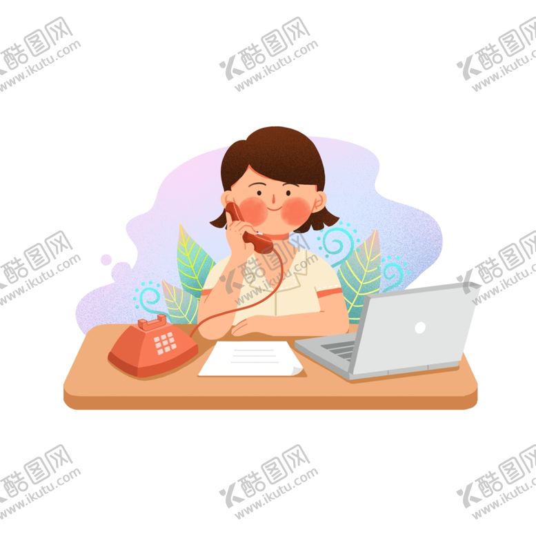 编号：99372107062321374408【酷图网】源文件下载-秘书工作场景可商用元素