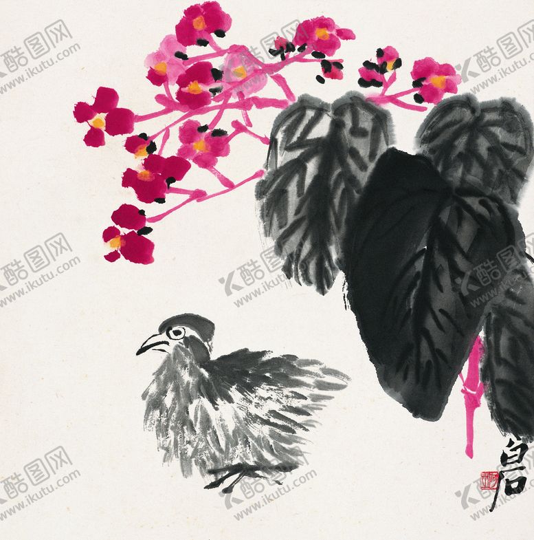 编号：97123609150157103457【酷图网】源文件下载-齐白石国画风水画玄关画